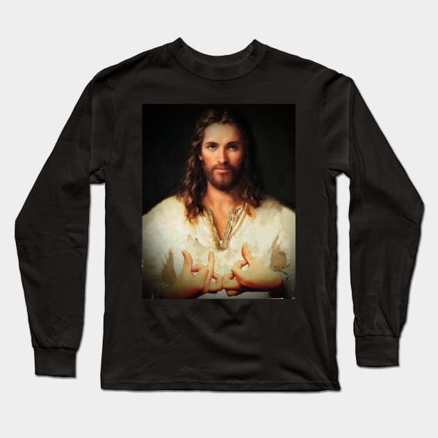 Blood of Christ Long Sleeve T-Shirt by aqhart